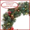 Pre-Lit Artificial Christmas Wreath for Front Door (Green Pinecones White Lights) 2.75"D x 24"W x 24"H